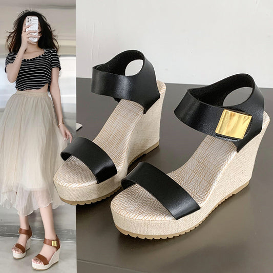 Women's Thick-soled Wedge High-heeled Sandals